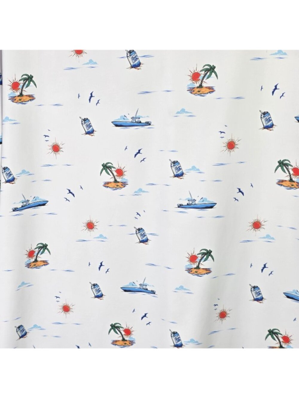 Scales Polo Shirt Mens XL White Nautical Boat Tropical Fishing Golf Booze Cruz - Picture 5 of 9